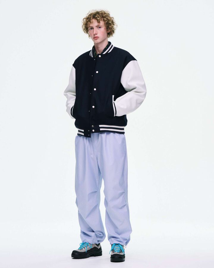 BROADCLOTH WIDE EASY PANTS,BLACK, medium image number 7