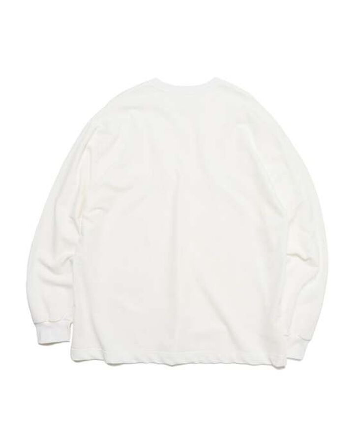 L/S CREWNECK TOP,WHITE, medium image number 1