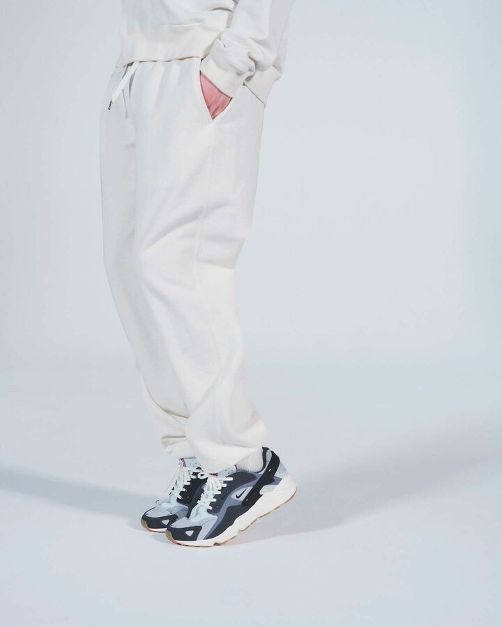 COTTON CASHMERE SWEAT PANTS,WHITE, medium image number 4