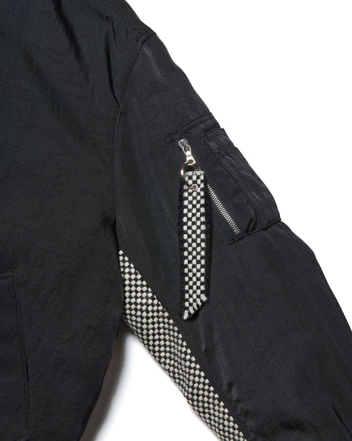 FLIGHT JACKET / Kvadrat Sisu,BLACK, medium image number 3