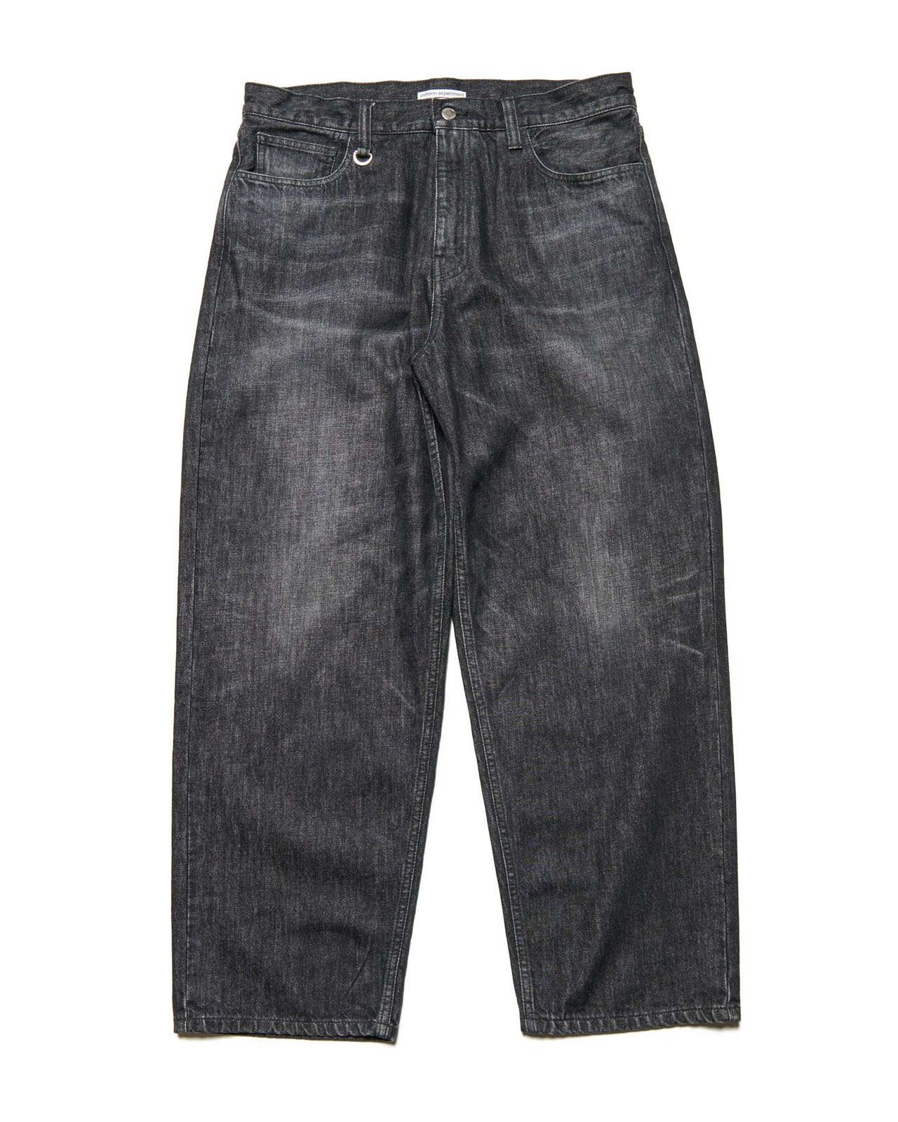 WASHED DENIM BOLD-FIT JEANS,BLACK, large image number 0