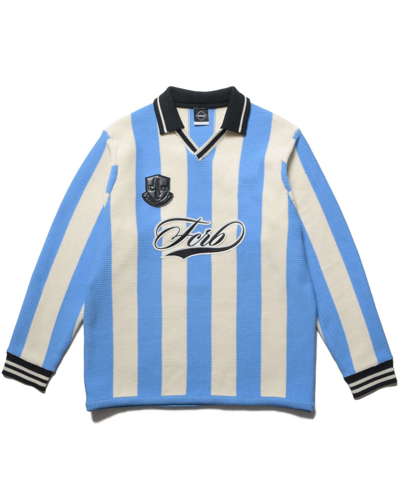 STRIPE KNIT SHIRT,LIGHT BLUE, large image number 0