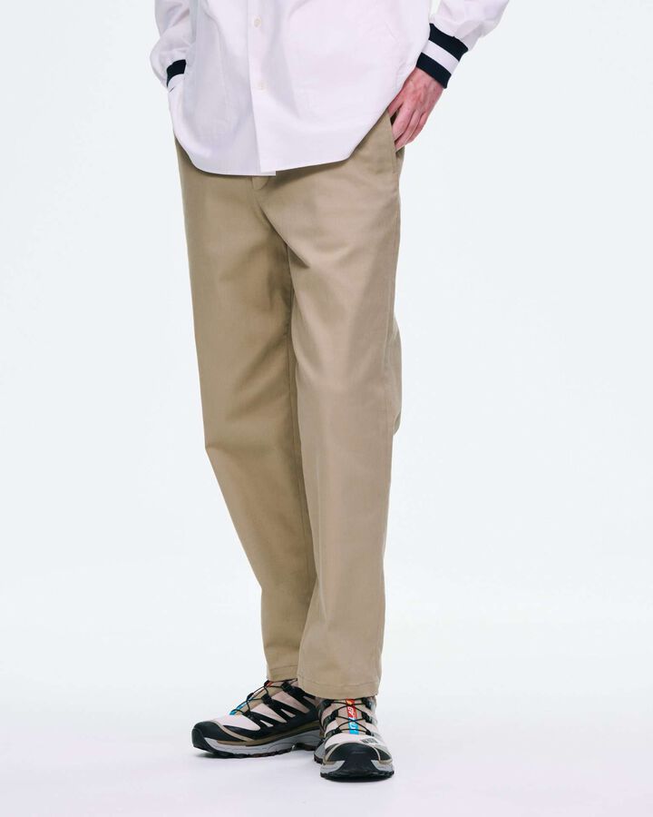 STRETCH TWILL SLIM SLACKS,BLACK, medium image number 3