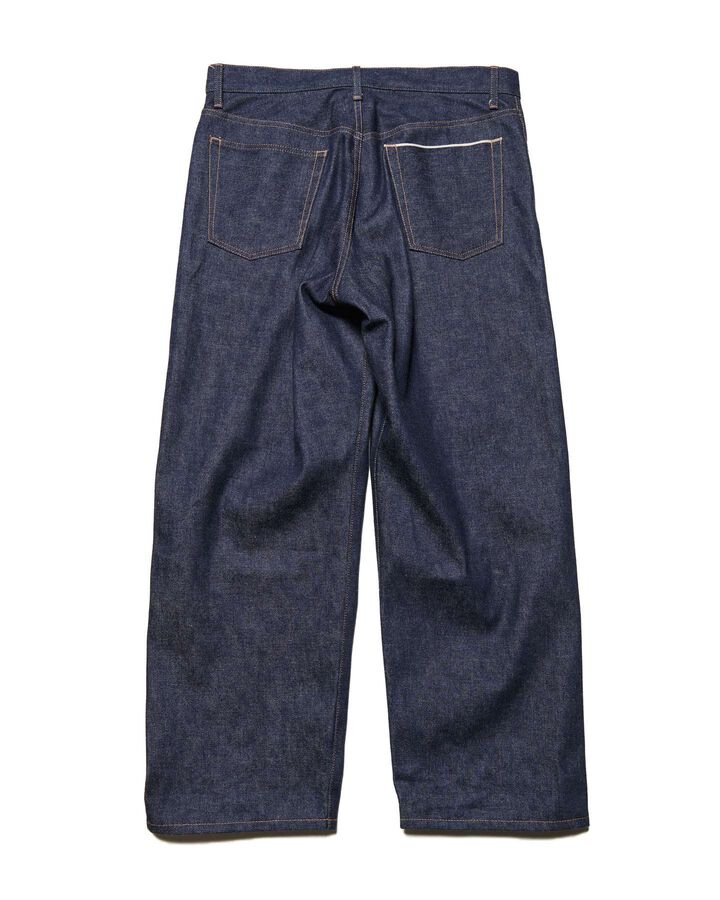 RIGID DENIM WIDE-FIT JEANS,INDIGO, medium image number 1