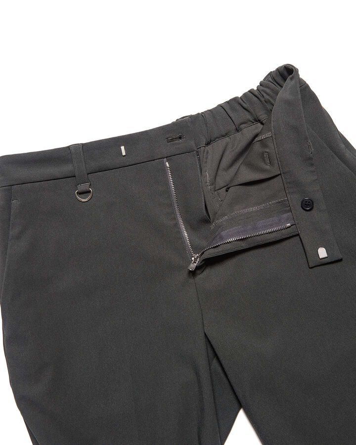 4-WAY STRETCH SLIM-FIT SHIRRING SLACKS,CHARCOAL GRAY, medium image number 3
