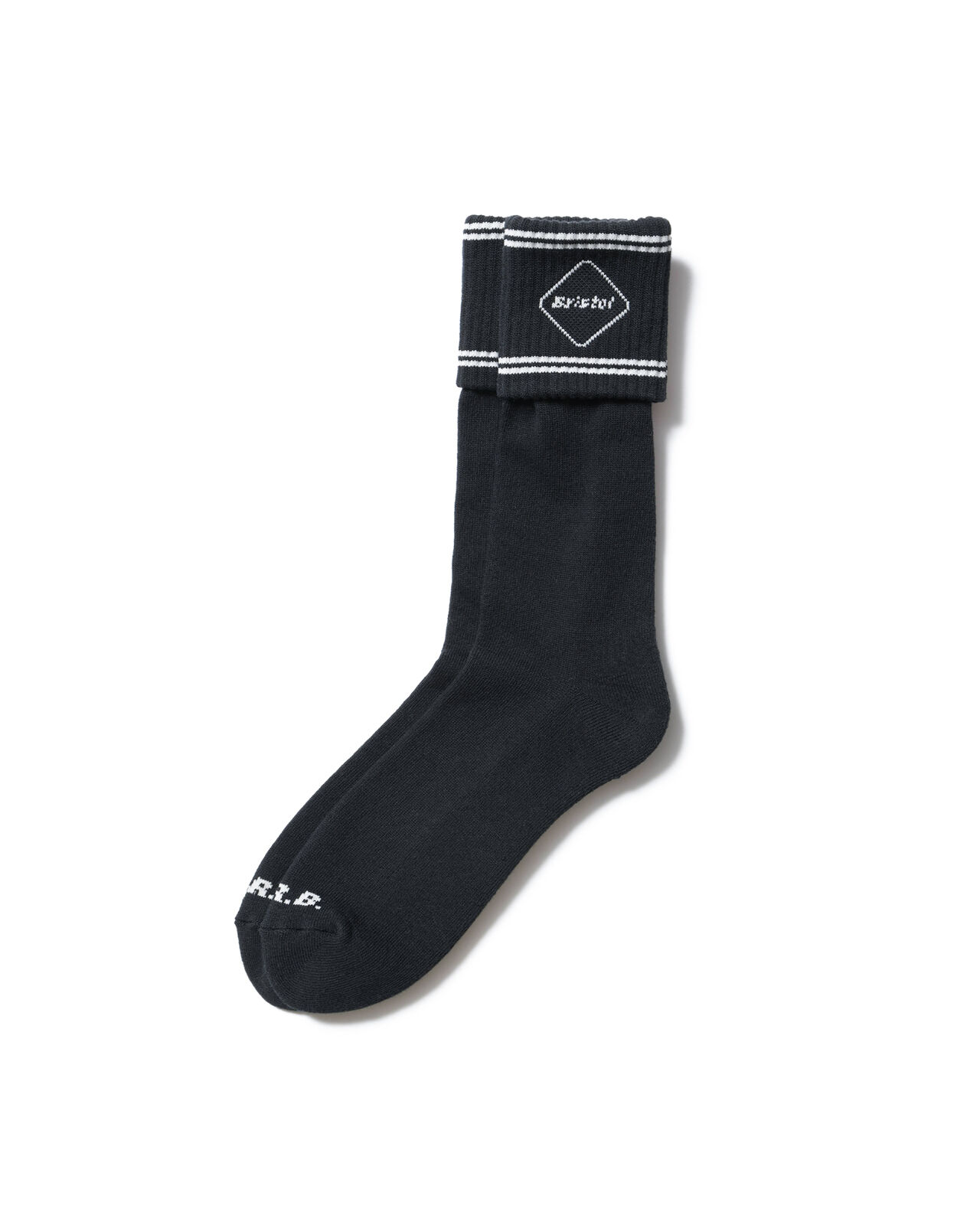 EMBLEM CUFF SOCKS,BLACK, large image number 0