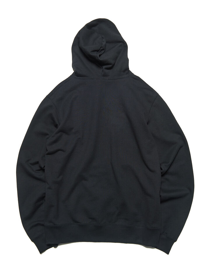 STAR PRINT CHECK LINING SWEAT HOODIE,BLACK, medium image number 1