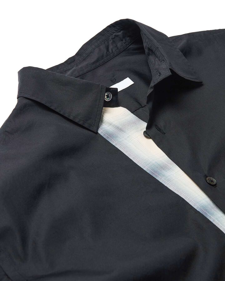 SUVIN GIZA SWITCHING RELAX-FIT SHIRT,BLACK, medium image number 4