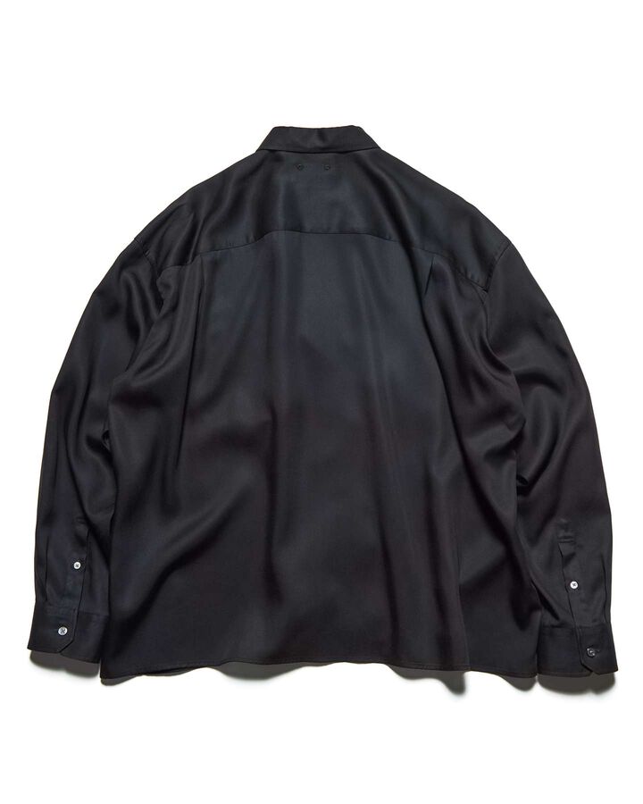 DRAPE ZIP-UP SHIRT,BLACK, medium image number 1