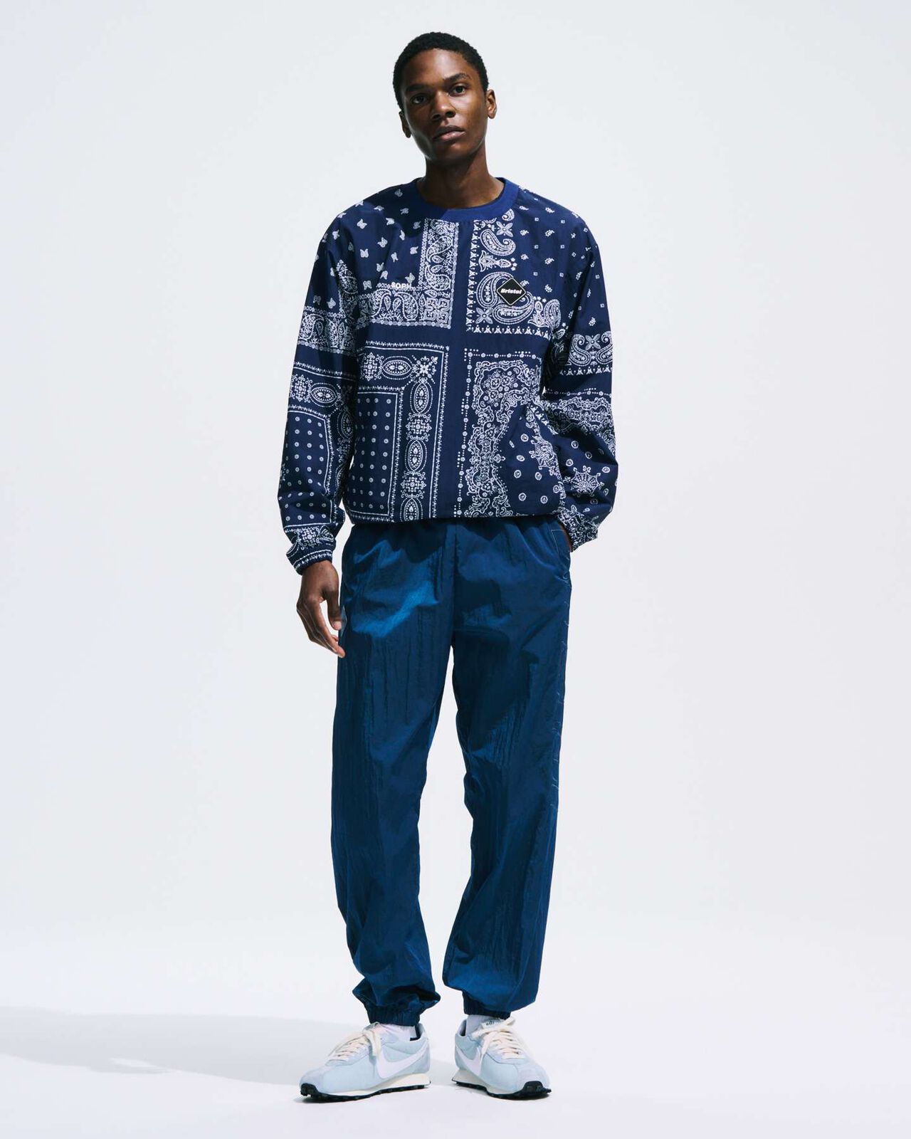 BANDANA NYLON PISTE,NAVY, large image number 8