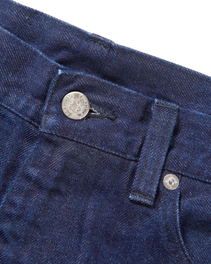 WASHED LINEN DENIM STANDARD PANTS,INDIGO, medium image number 3