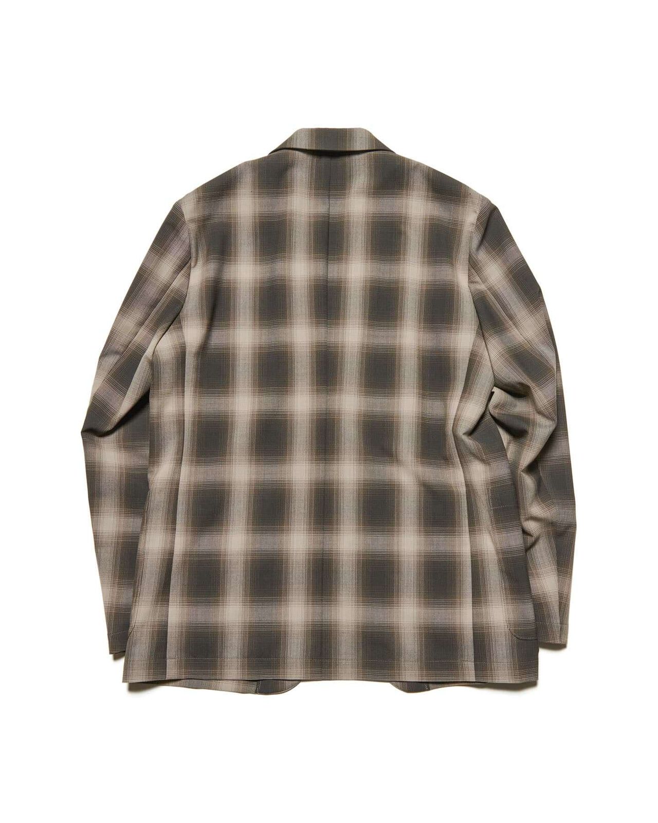 HIGH-TWIST OMBRE CHECK JACKET,BROWN, large image number 1