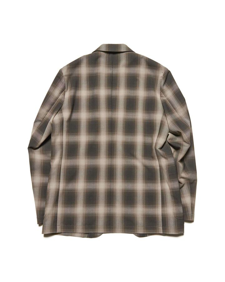 HIGH-TWIST OMBRE CHECK JACKET,BROWN, medium image number 1