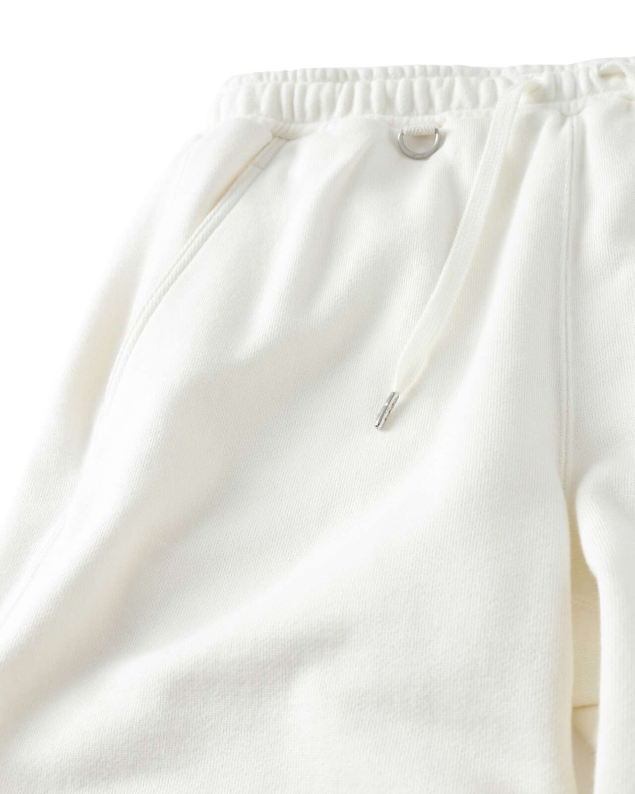 COTTON CASHMERE SWEAT PANTS,WHITE, large image number 2