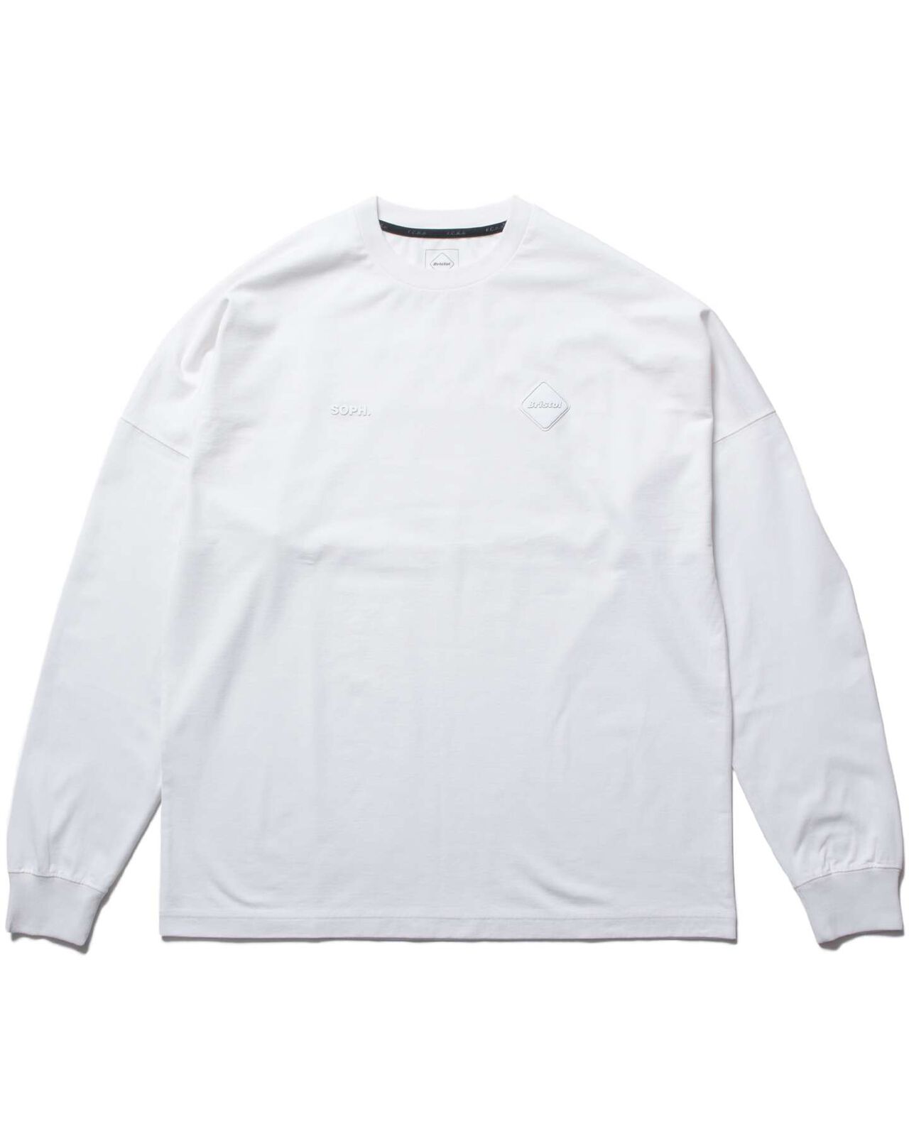 CUT-OFF LOGO L/S TEE,WHITE, large image number 0