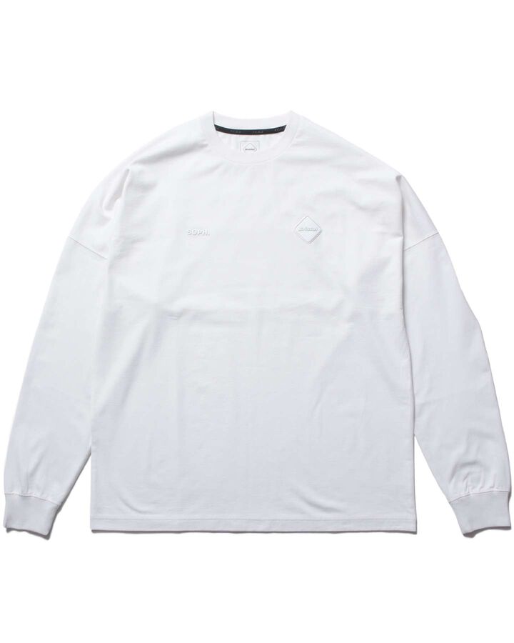 CUT-OFF LOGO L/S TEE,WHITE, medium