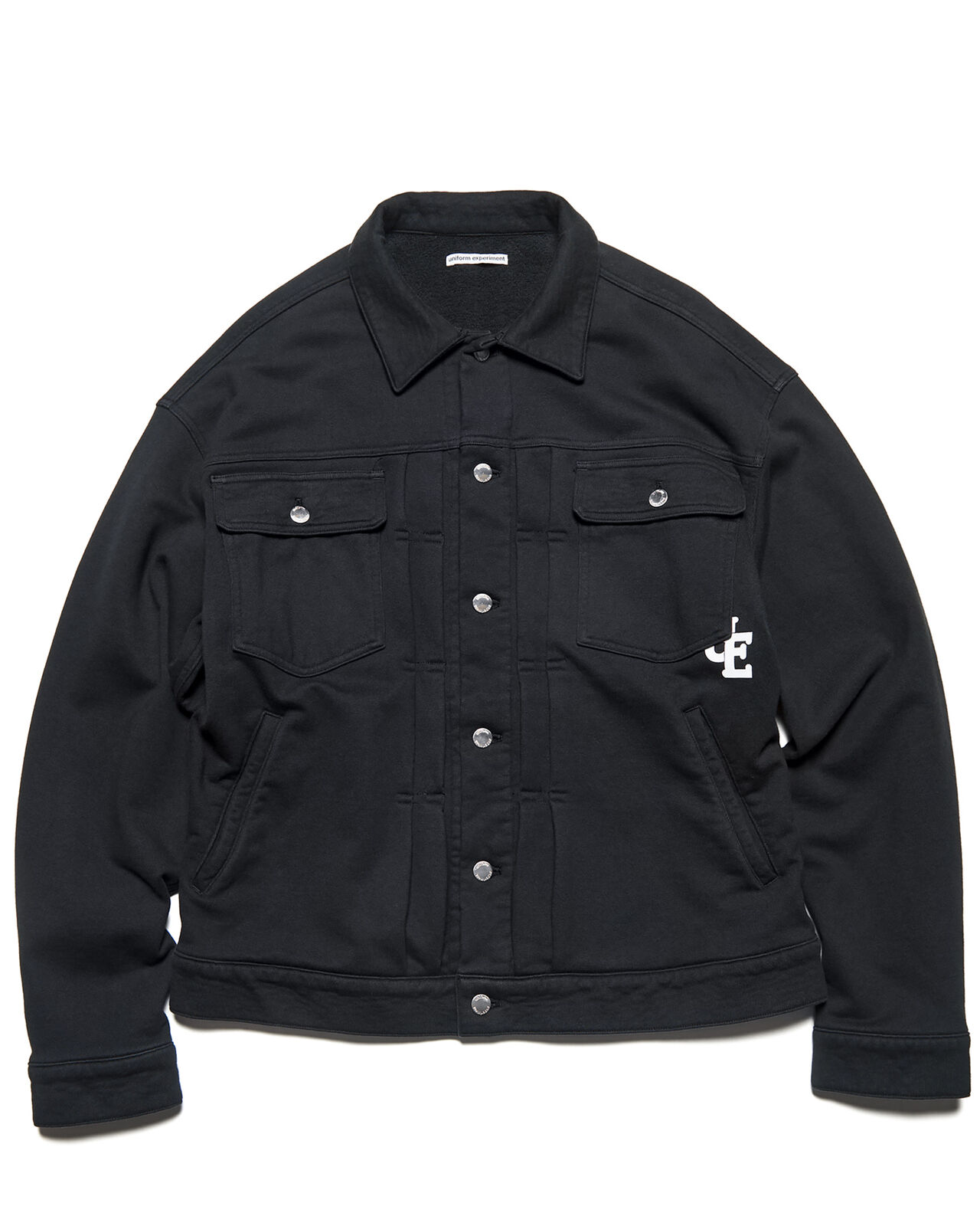 SWEAT TRUCKER JACKET,BLACK, large image number 0