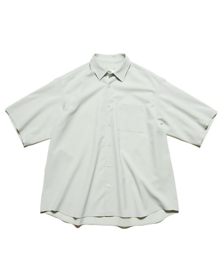 HIGH-TWIST POPLIN RELAX-FIT S/S SHIRT,LIGHT GREEN, medium image number 0