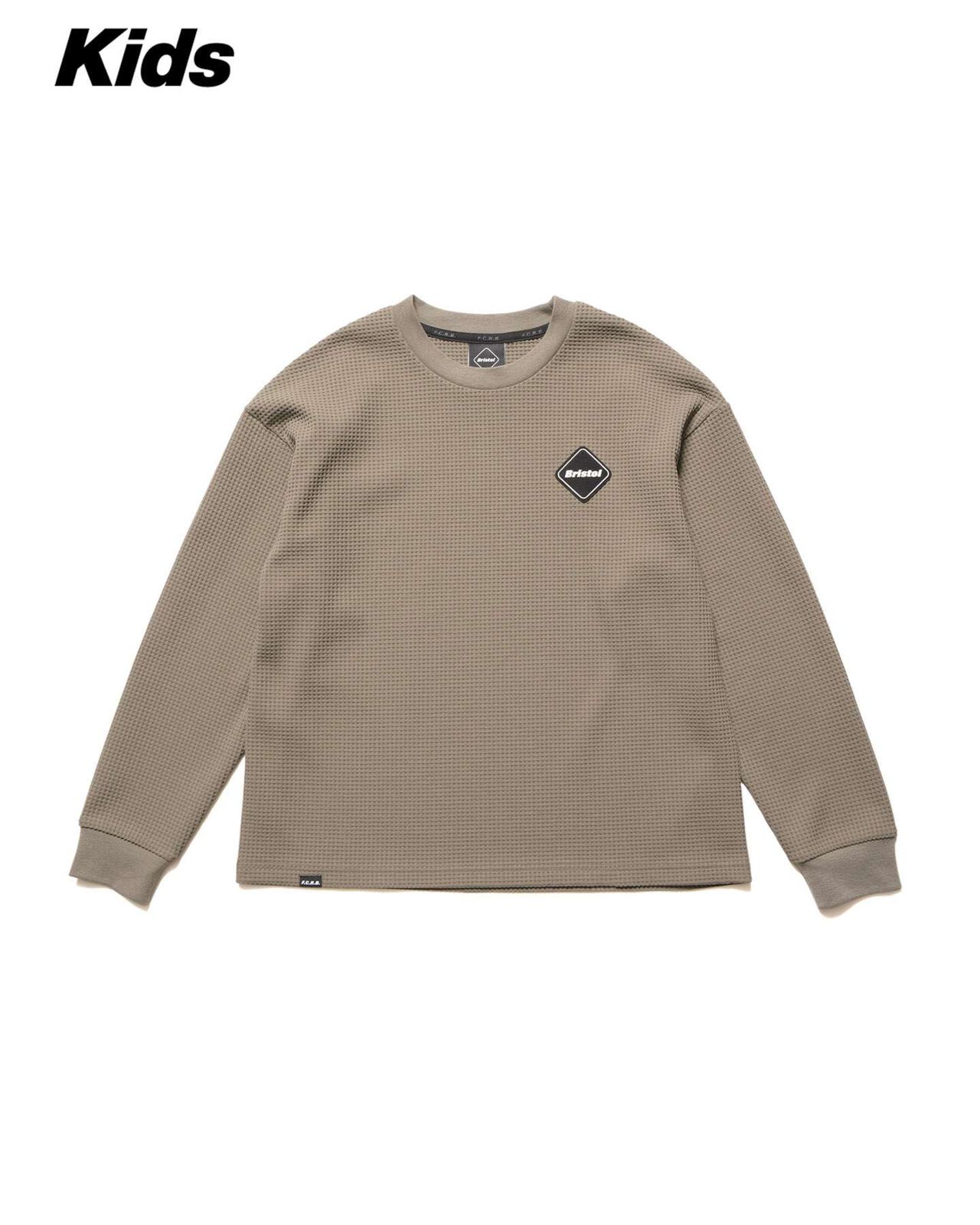 TECH WAFFLE L/S LOUNGE TOP,GREIGE, large image number 0