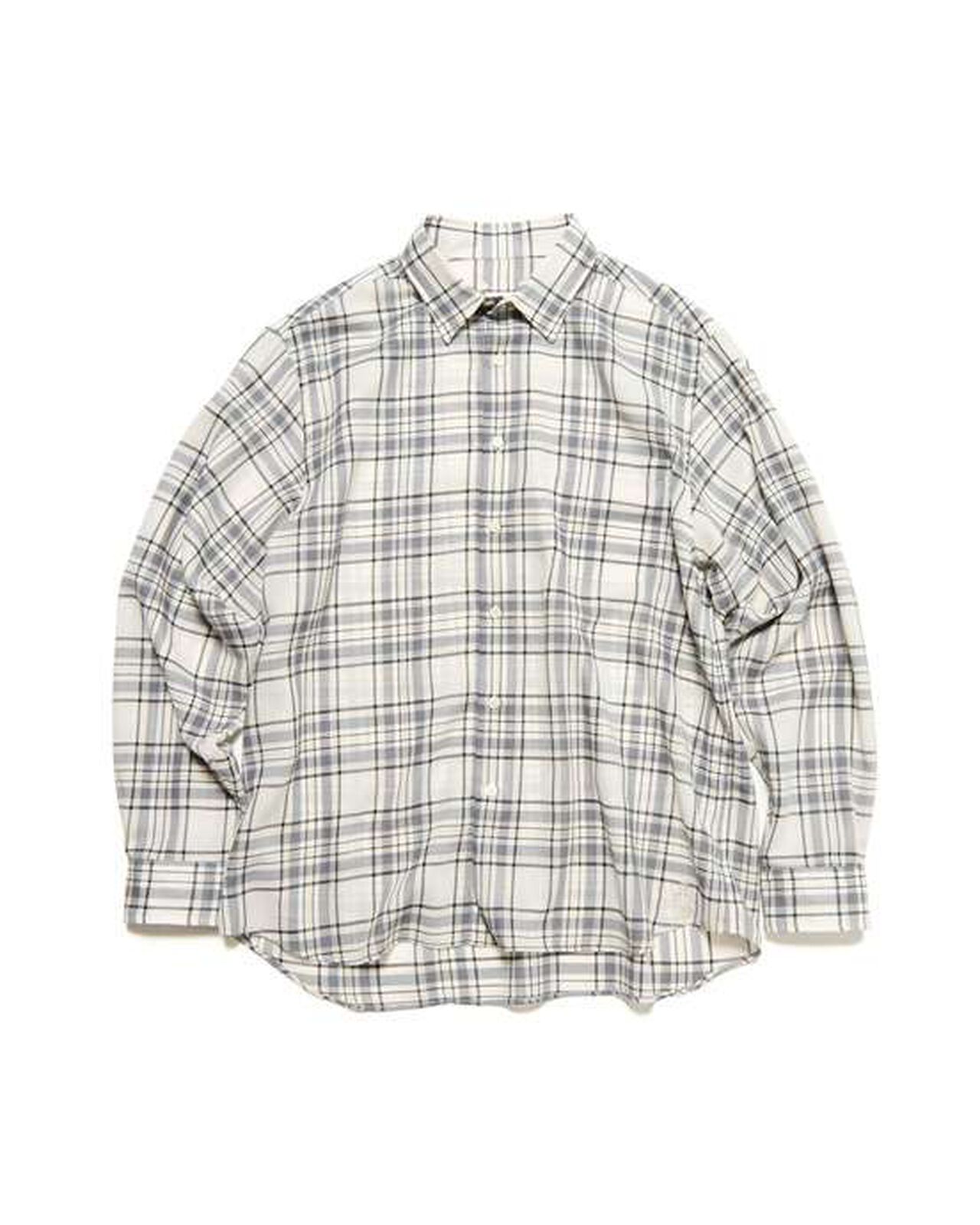 SUMMER WOOL CHECK SHIRT,WHITE, large image number 0