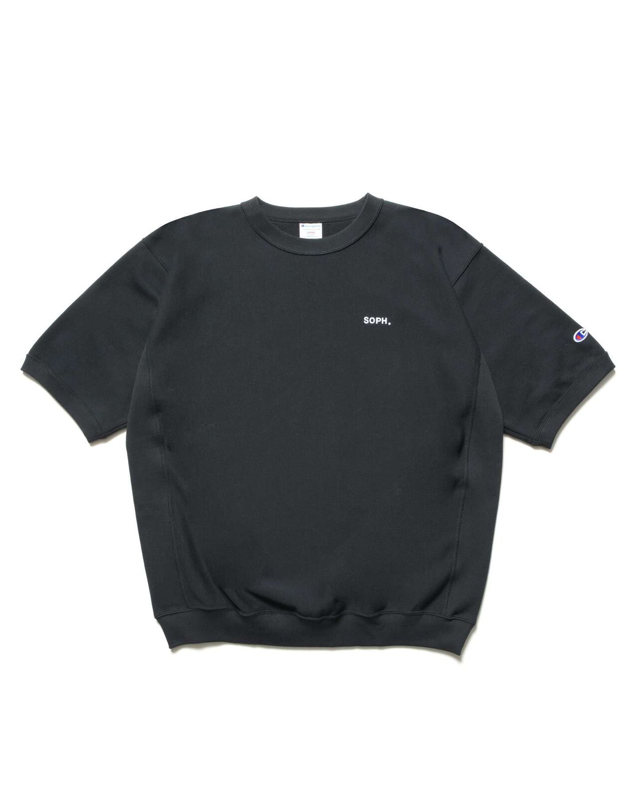 Champion REVERSE WEAVE BASIC S/S CREWNECK SWEAT,BLACK, large image number 0