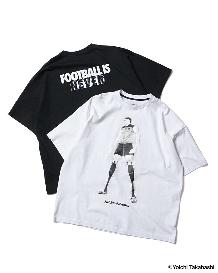 KOJIRO HYUGA ON THE FRONT BAGGY TEE,BLACK, medium image number 4