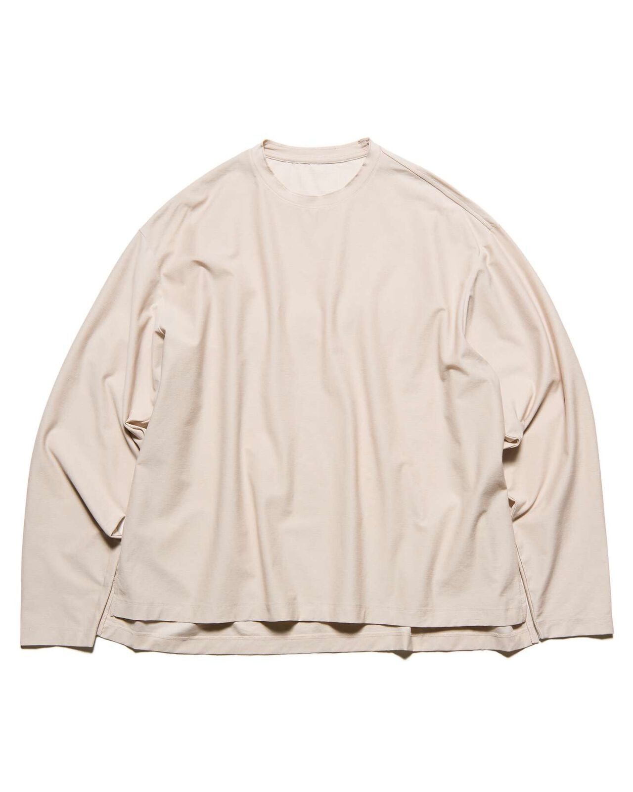 DOUBLE LOCK STITCH L/S TEE,BEIGE, large image number 0