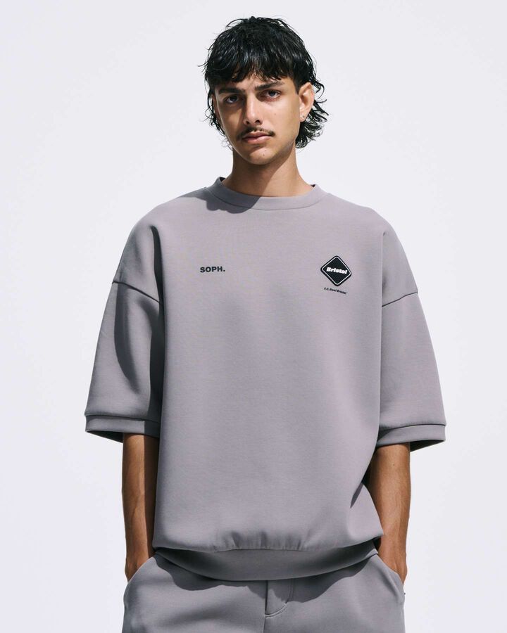TECH SWEAT S/S CREWNECK TOP,NAVY, medium image number 3