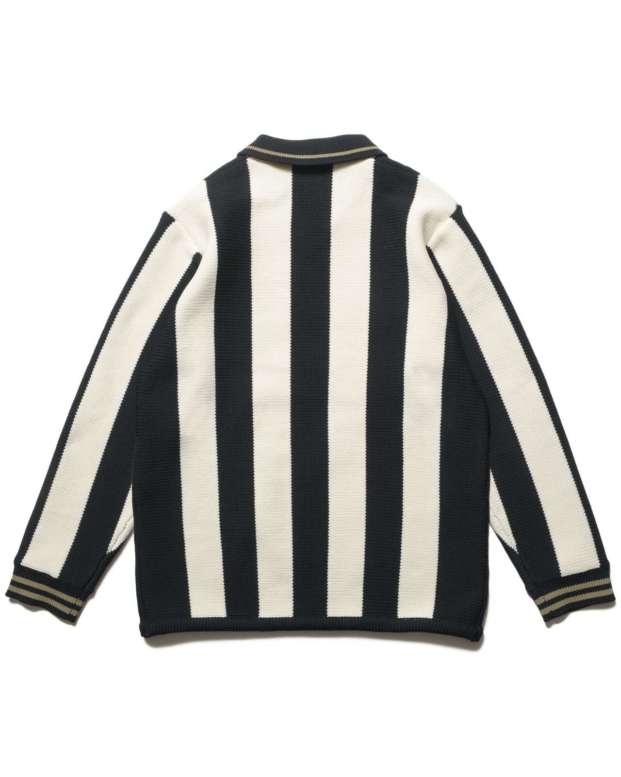 STRIPE KNIT SHIRT,BLACK, large image number 1