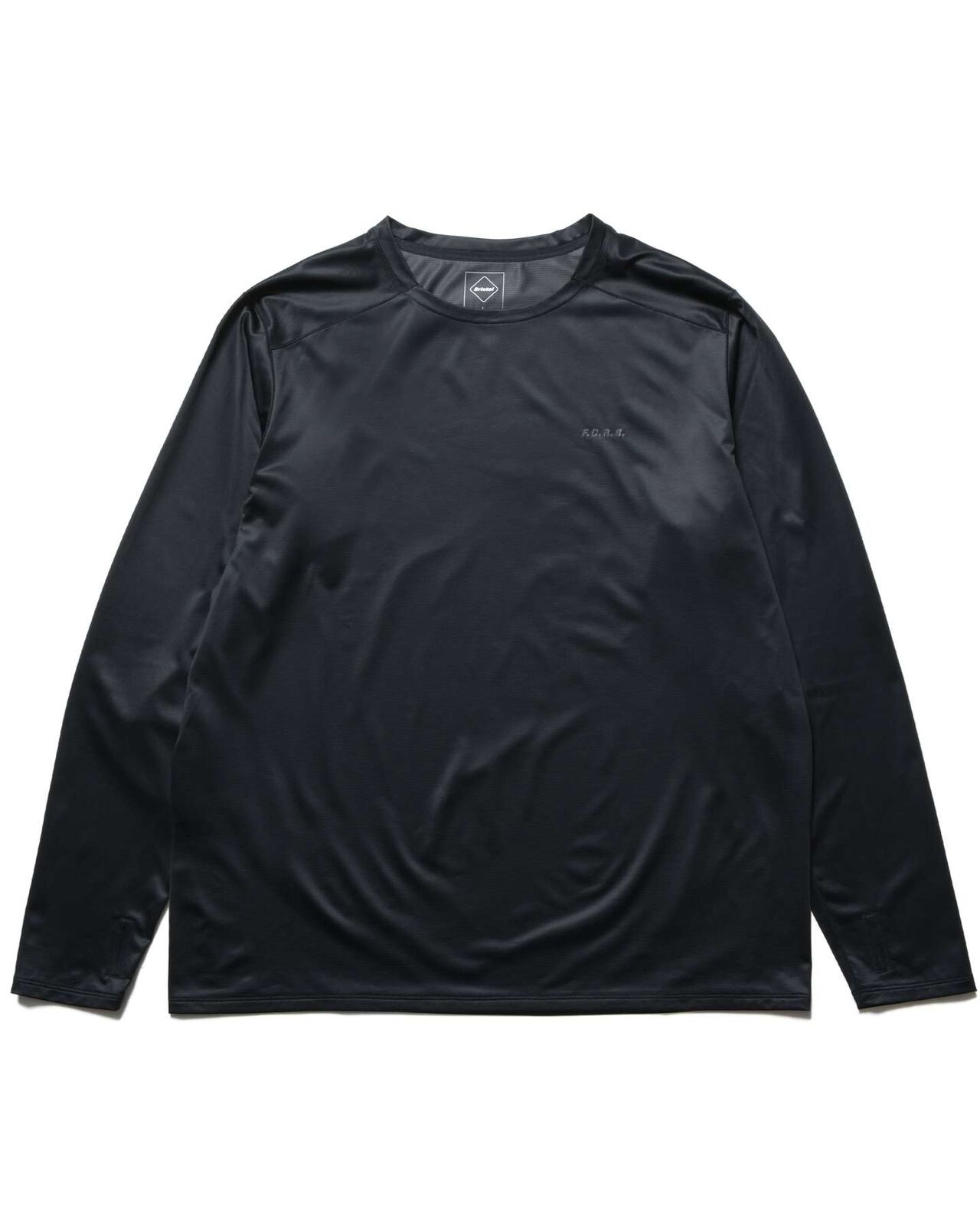 L/S PRACTICE TOP,BLACK, large image number 0