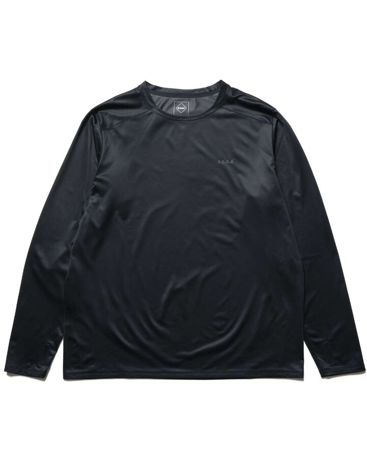 L/S PRACTICE TOP,BLACK, medium