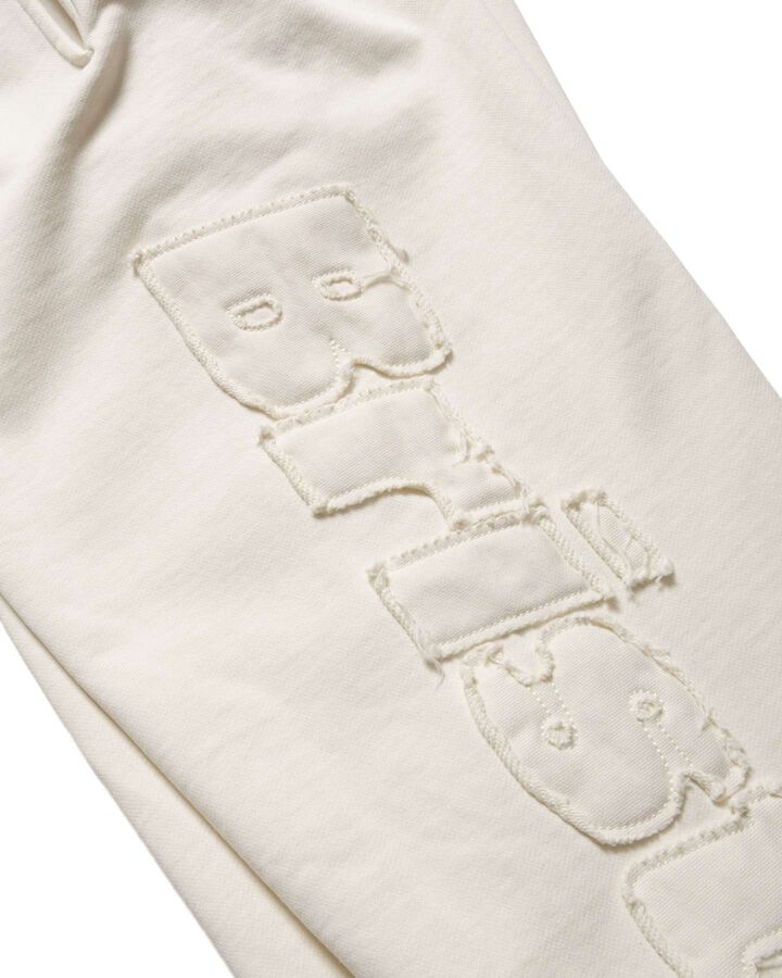 CUT-OFF LOGO SWEAT PANTS,OFF WHITE, medium image number 3