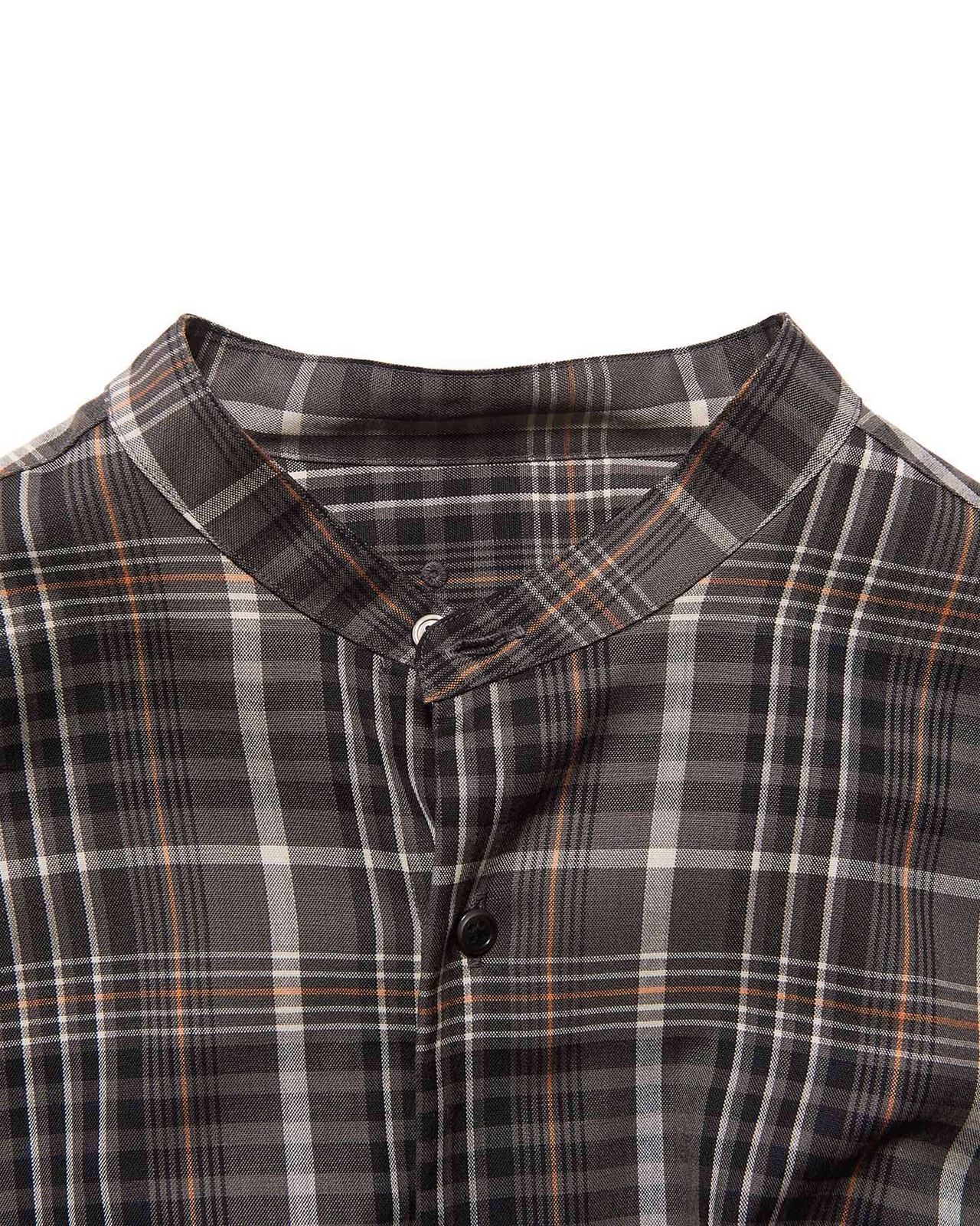 WASHBLE WOOL BAND COLLAR SHIRT,A, large image number 2