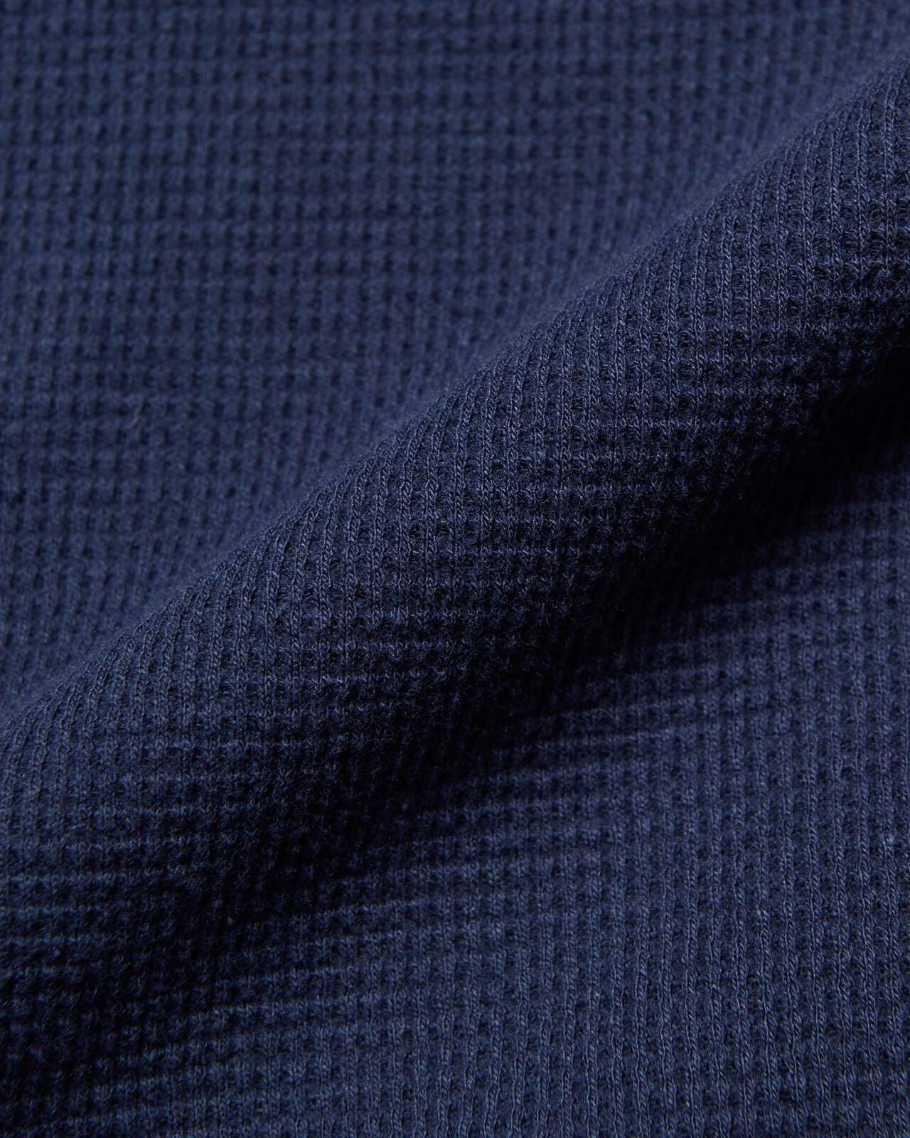 WAFFLE TURTLENECK TOP,NAVY, large image number 3
