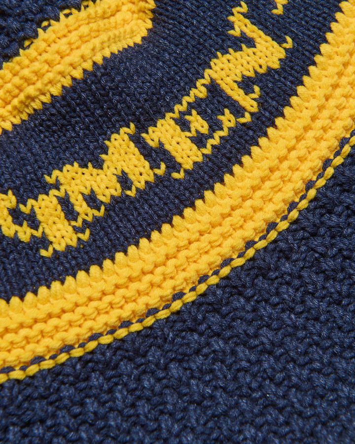 LOGO JACQUARD KNIT HAT,NAVY, medium image number 2