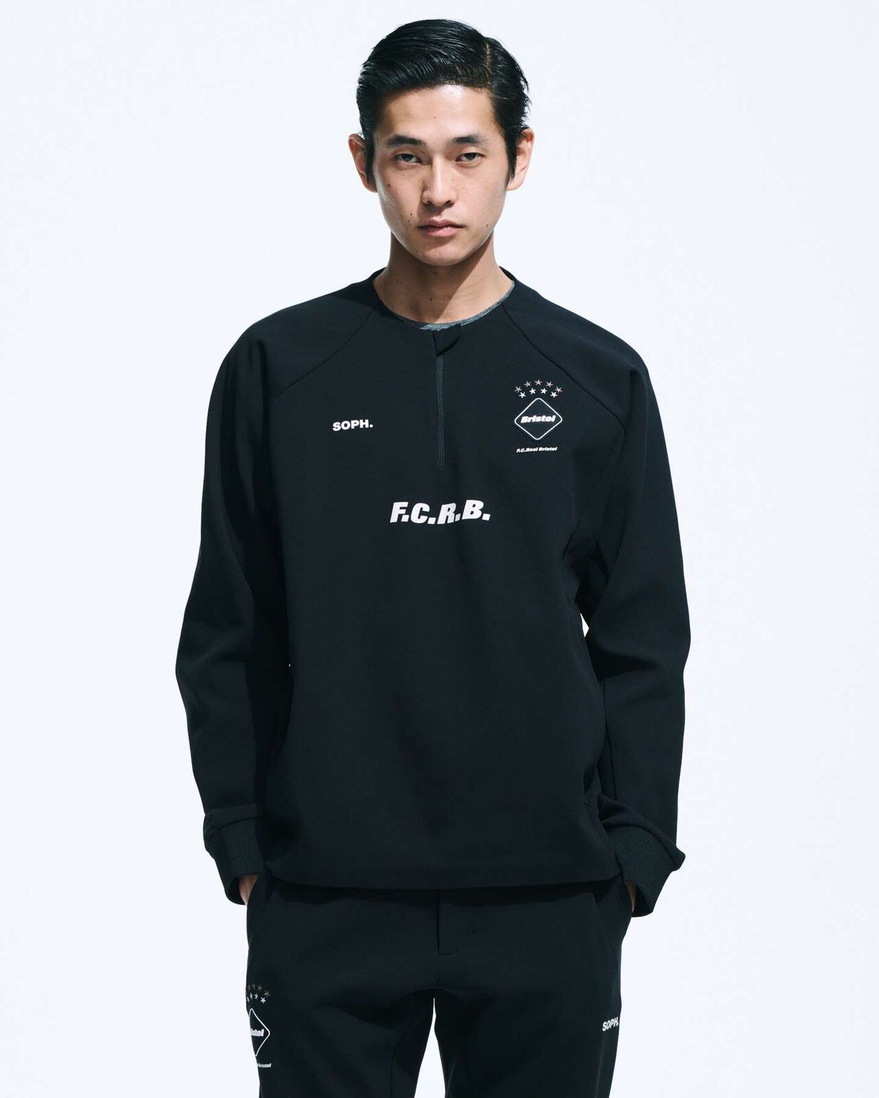 PDK QUARTER-ZIP TOP,BLACK, large image number 4