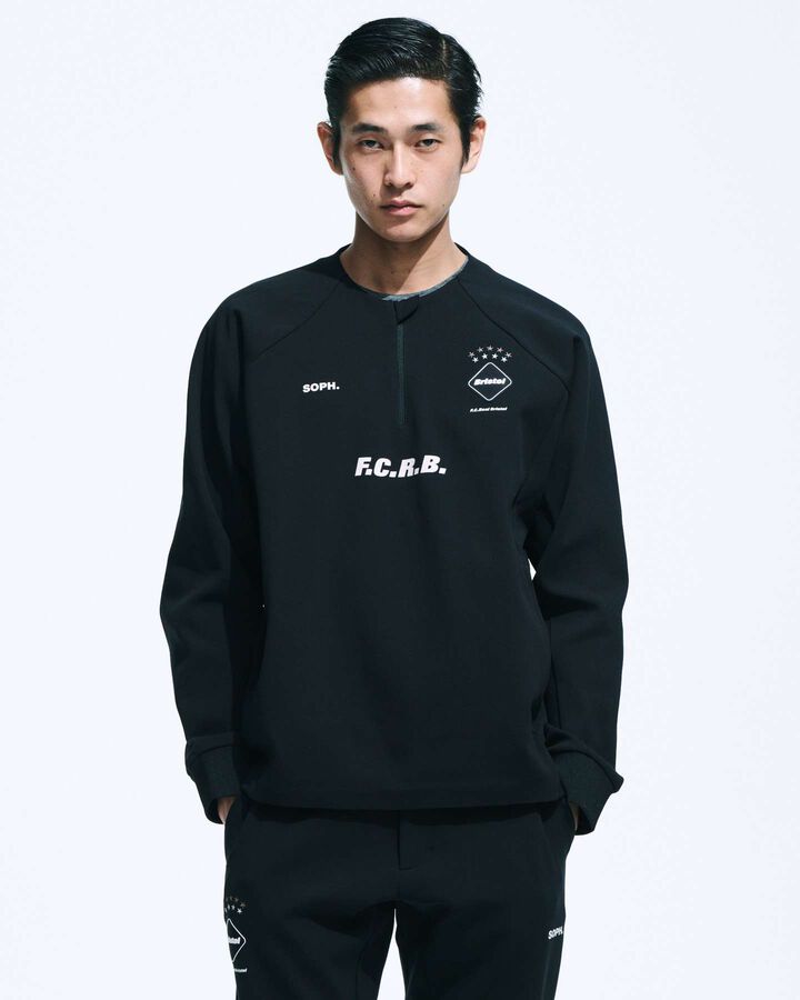 PDK QUARTER-ZIP TOP,BLACK, medium image number 4
