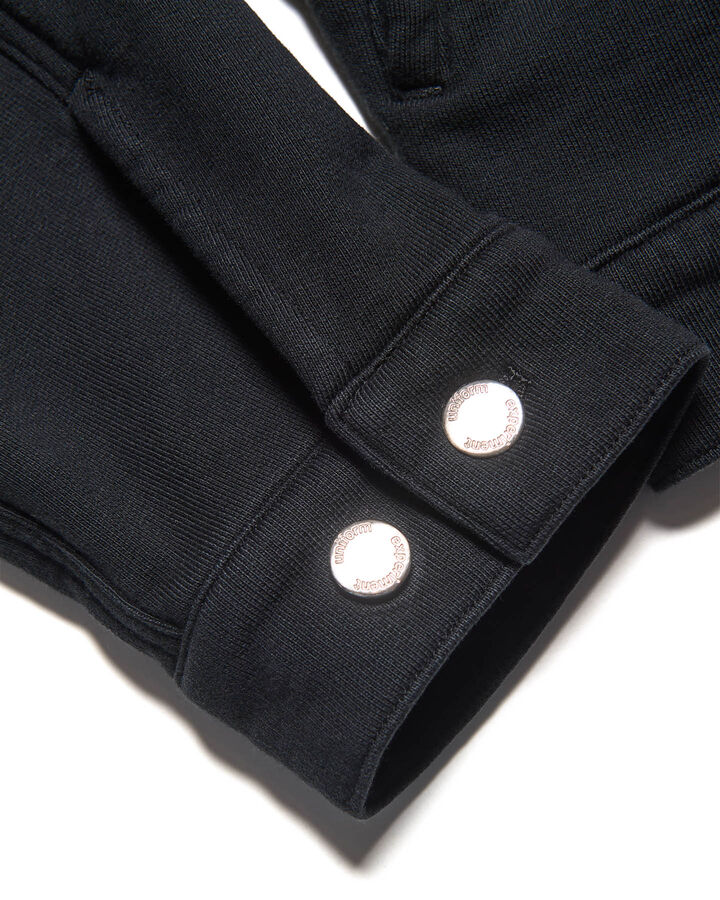 SWEAT TRUCKER JACKET,BLACK, medium image number 5