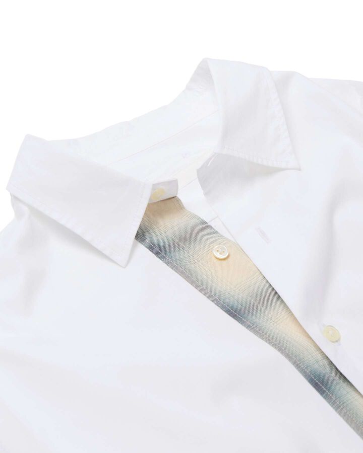 SUVIN GIZA SWITCHING RELAX-FIT SHIRT,WHITE, medium image number 2