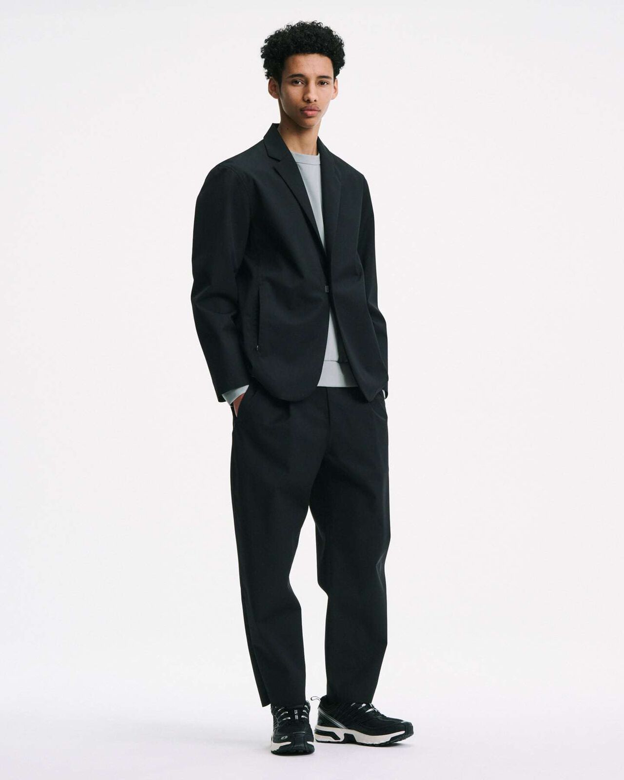 3LAYER WOOL TECH JACKET,BLACK, large image number 8