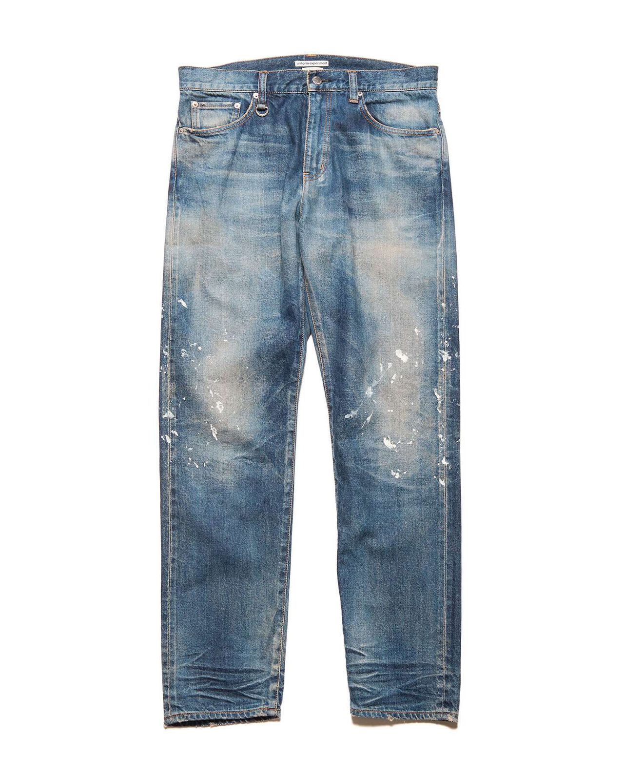 DAMAGED TAPERED-FIT JEANS,INDIGO, large image number 0