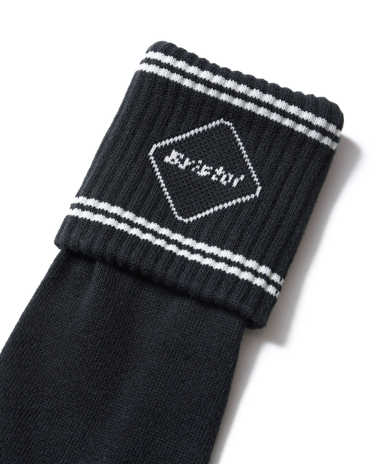 EMBLEM CUFF SOCKS,BLACK, large image number 1