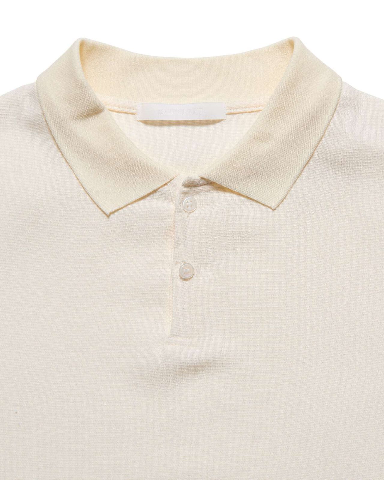 LINEN MESH OVERSIZED POLO,OFF WHITE, large image number 2