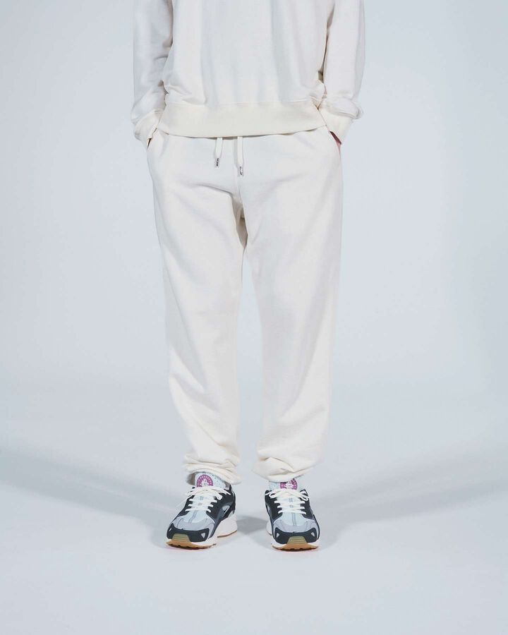 COTTON CASHMERE SWEAT PANTS,WHITE, medium image number 3