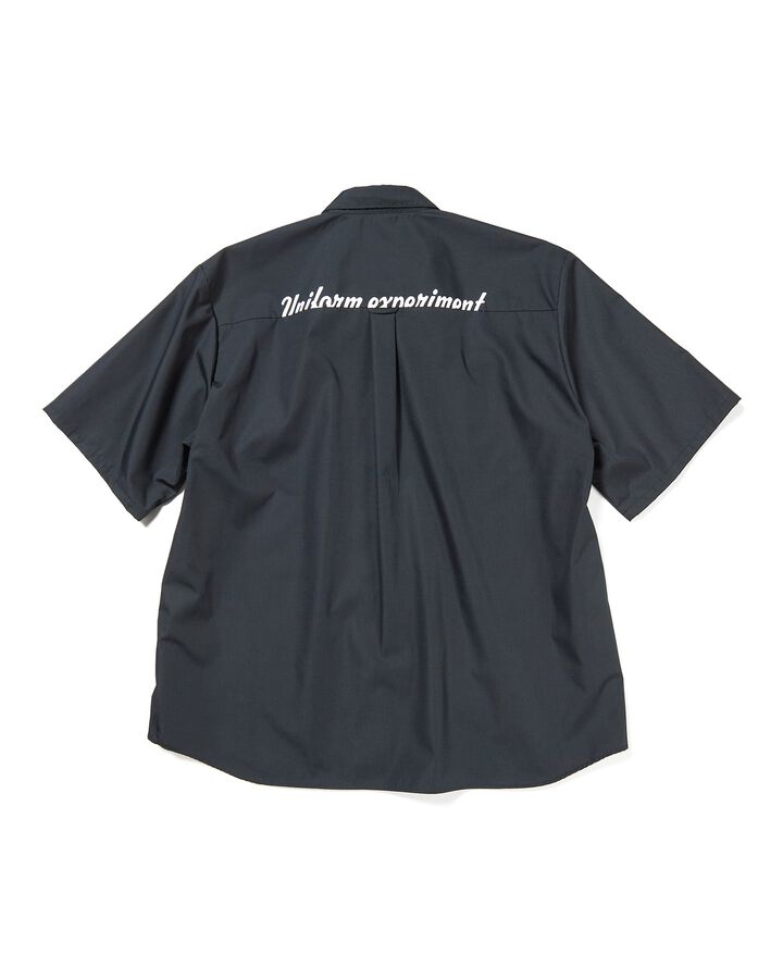 COTTON WEATHER YOKE LOGO PRINT S/S SHIRT,BLACK, medium image number 1