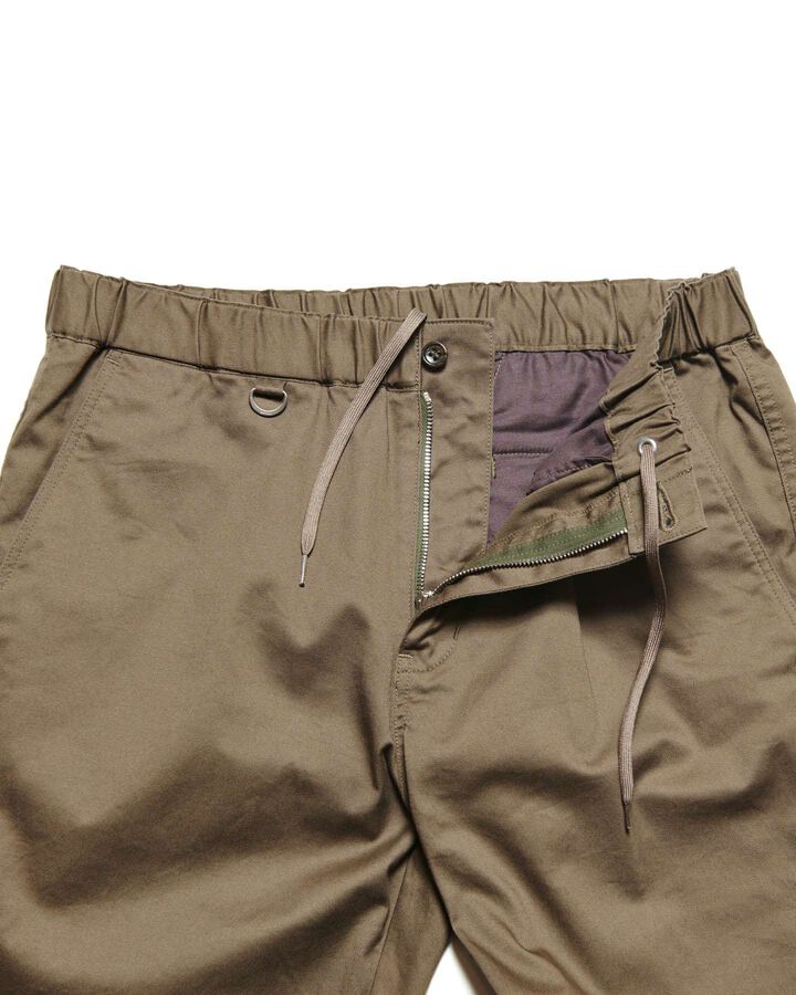 COTTON STRETCH TWILL SLIM-FIT RIBBED PANTS,KHAKI, medium image number 2