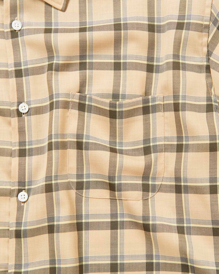 WOOL TWILL BAGGY LONG SHIRT,BEIGE, medium image number 2