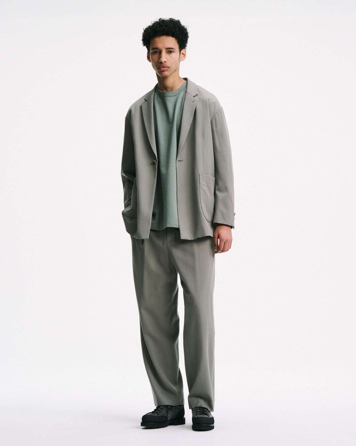 WASHER WOOL RELAX-FIT BLAZER,BLACK, medium image number 7