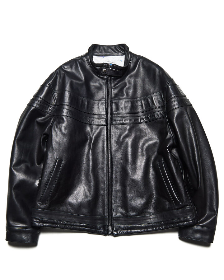 SINGLE BIKER JACKET,BLACK, medium