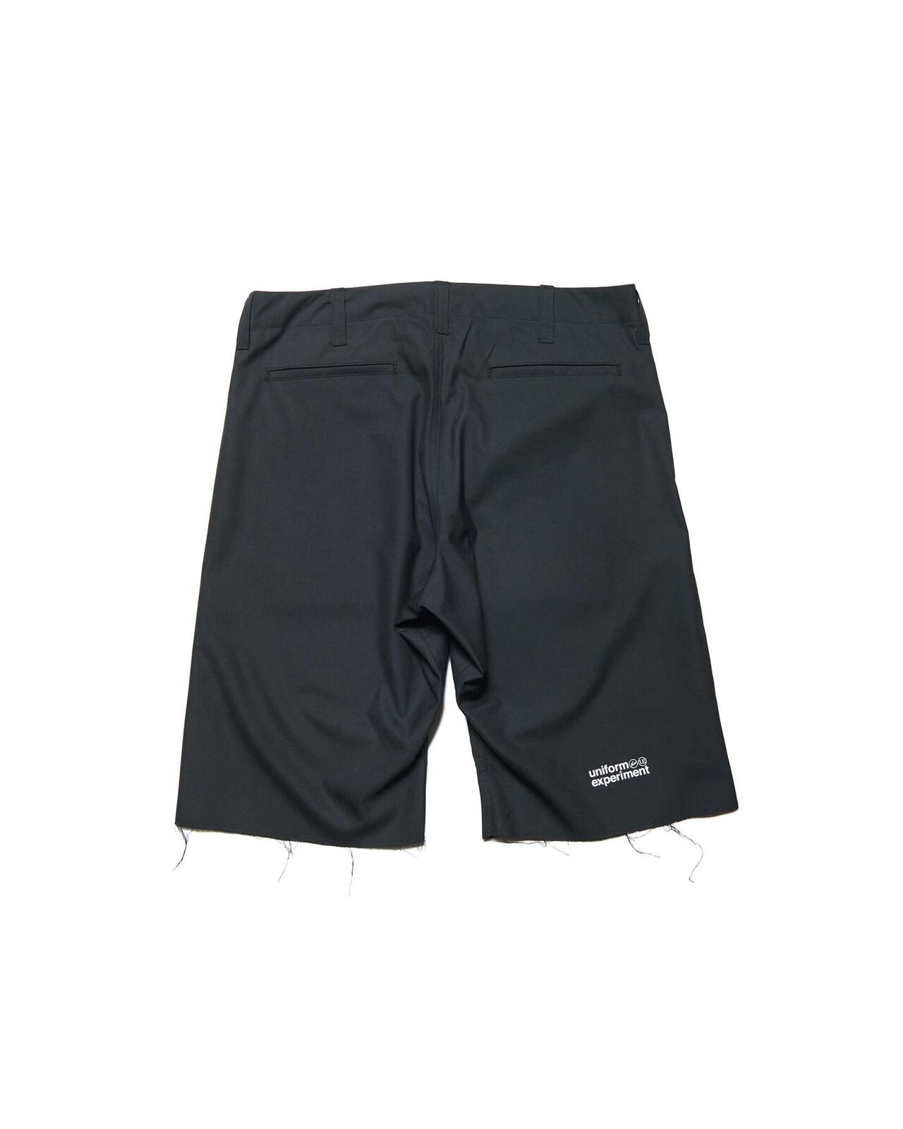STRETCH WOOL CUT-OFF SHORTS,BLACK, large image number 1